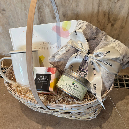 Beautiful Mother's Day gift basket with spa products